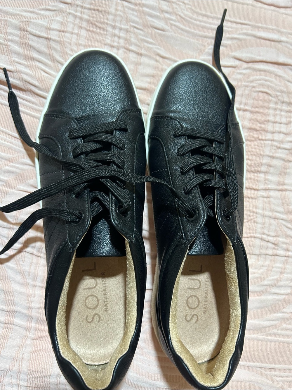 Soul Naturalizer Black leather sneakers, women's 9